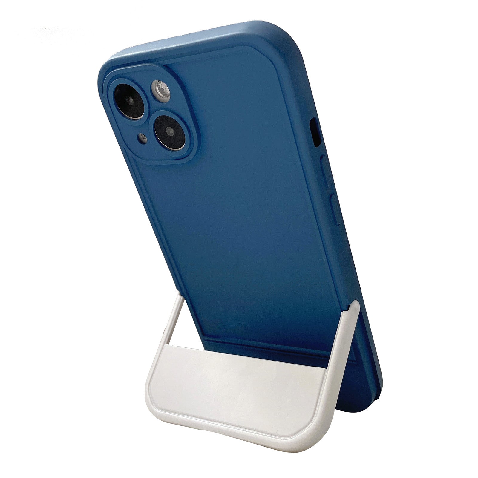 For iPhone 14 Plus Shockproof TPU Case Bottom Hidden Kickstand Color Splicing Cell Phone Back Cover For iPhone 14 Plus Shockproof TPU Case Bottom Hidden Kickstand Color Splicing Cell Phone Back Cover